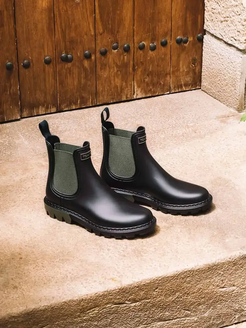 TONI PONS Stivaletti da pioggia da donna con elastici a contrasto CACHI