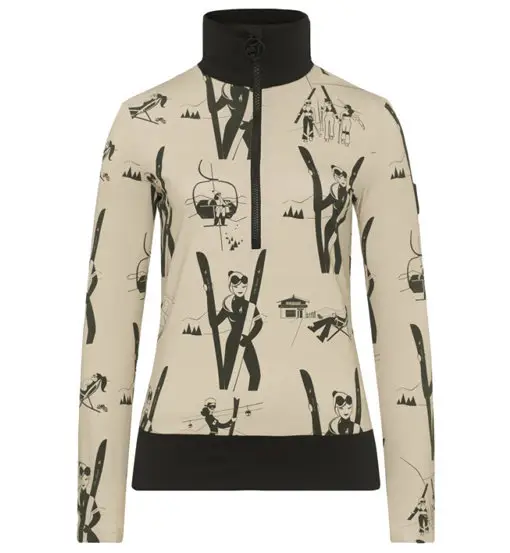 Toni Sailer Wieka Print W - felpa in pile - donna Light Brown