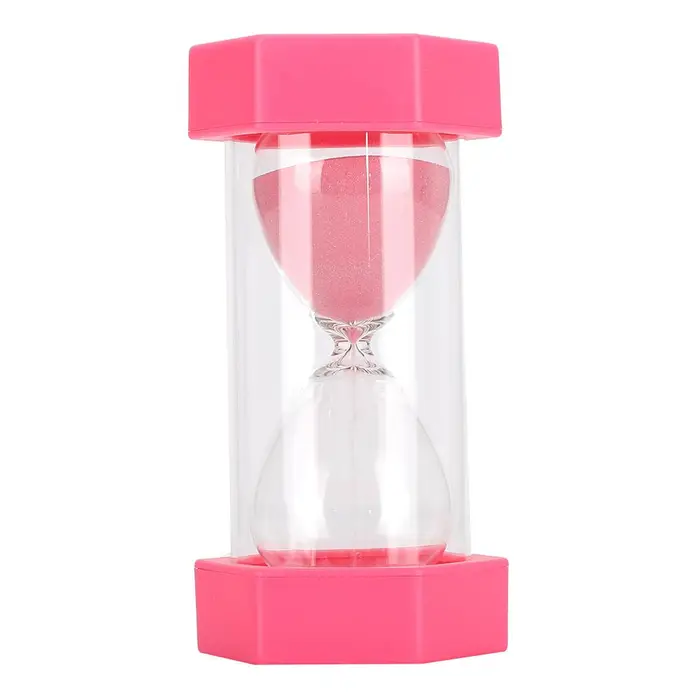 Clessidra Esagonale da 15 Minuti Timer Clessidra per Decorazione Domestica Regalo di Compleanno Rosa
