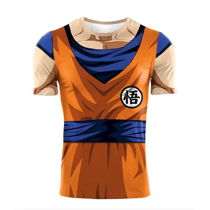 9 Colori Moda per Fan di Anime Dragon Ball Donna Uomo Magliette Casual a Manica Corta con Stampa Grafica VEGETA Cosplay XXS oro