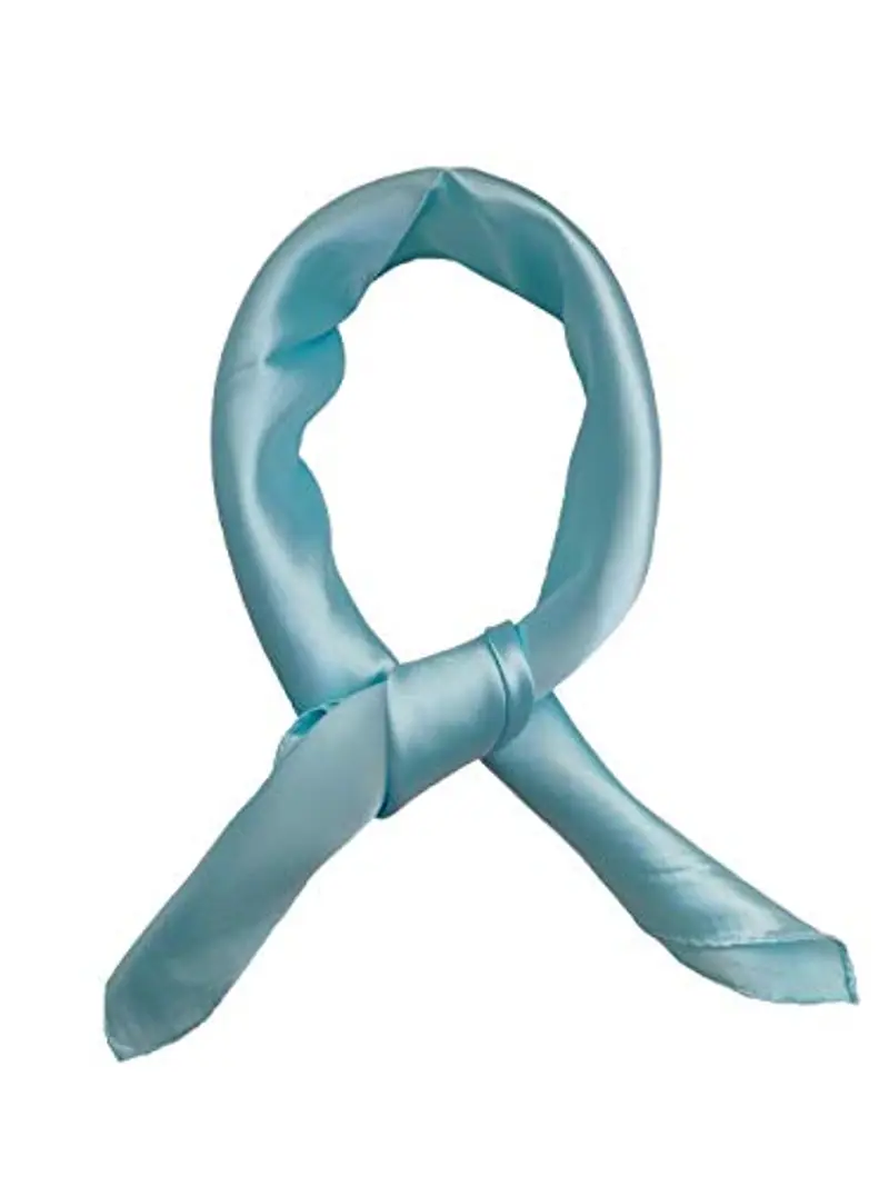 Topmode Foulard quadrato, 57 x 57 cm, a tinta unita azzurro