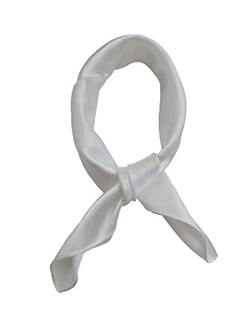 Topmode Foulard quadrato, 57 x 57 cm, a tinta unita bianco