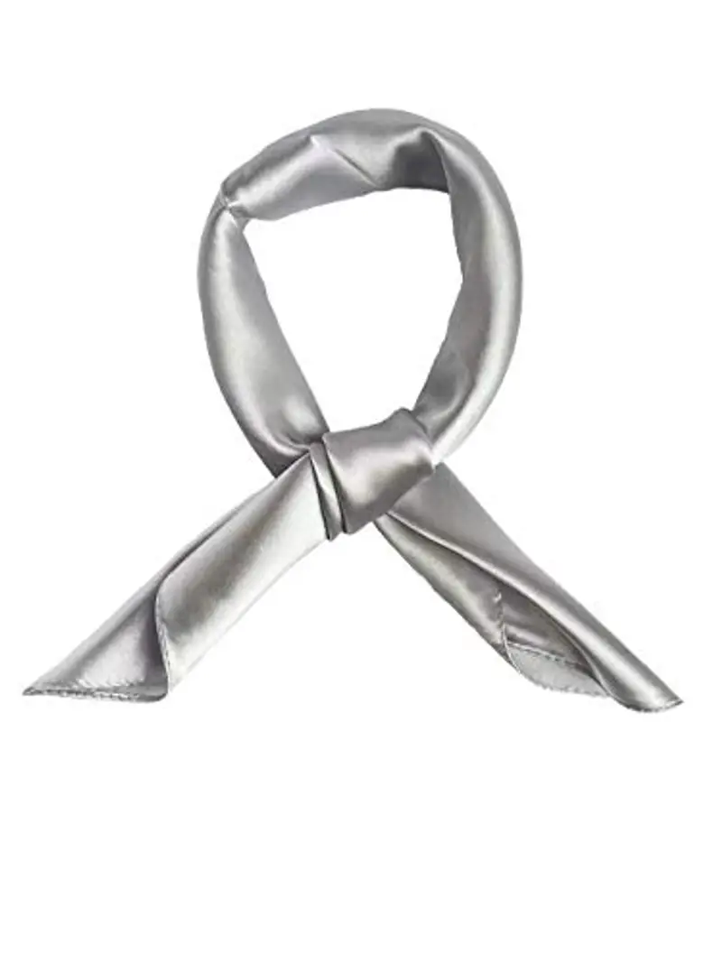 Topmode Foulard quadrato, 57 x 57 cm, a tinta unita grigio