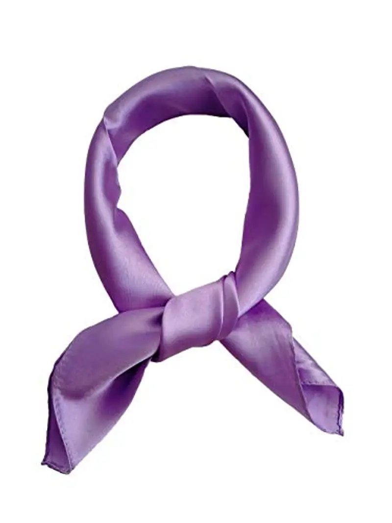 Topmode Foulard quadrato, 57 x 57 cm, a tinta unita lavanda