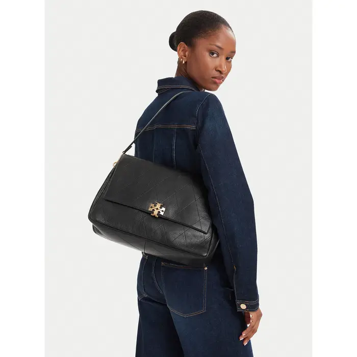 Tory Burch Borsetta Charlie Quilted Large Shoulder Bag 185805 Nero