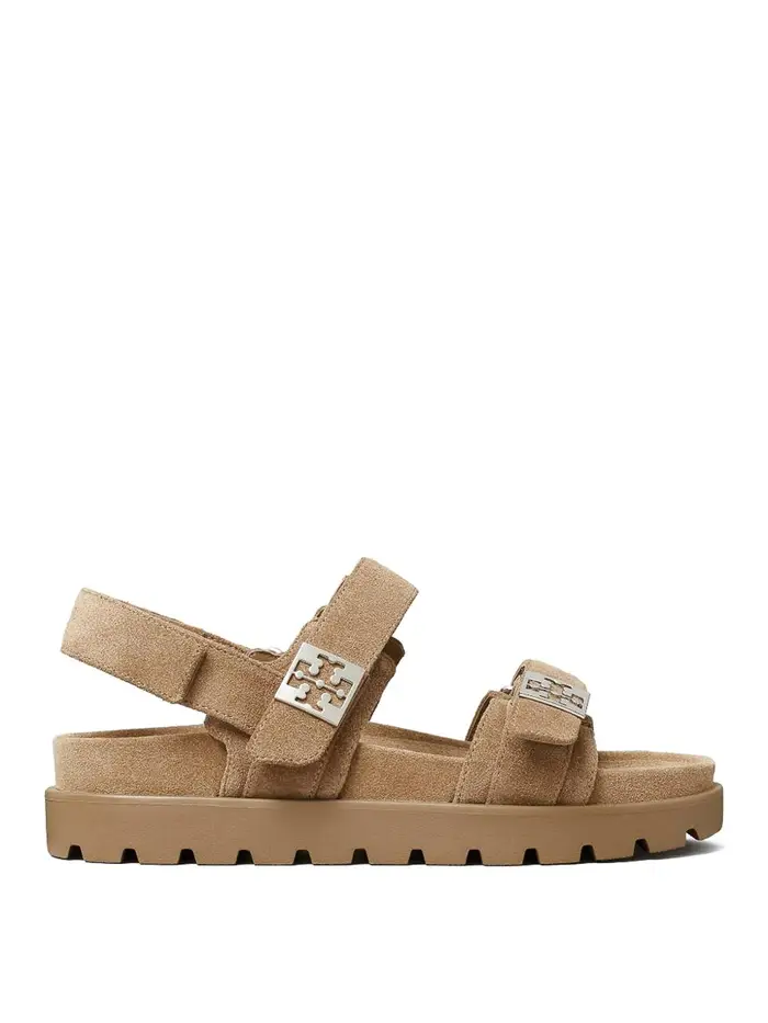 Tory Burch Sandali in pelle morbida Grigio
