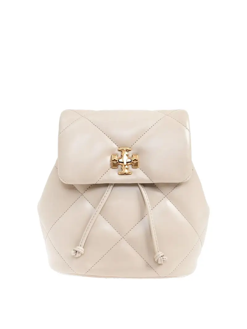 Tory Burch Zaino piccolo in pelle Kira Diamond Bianco