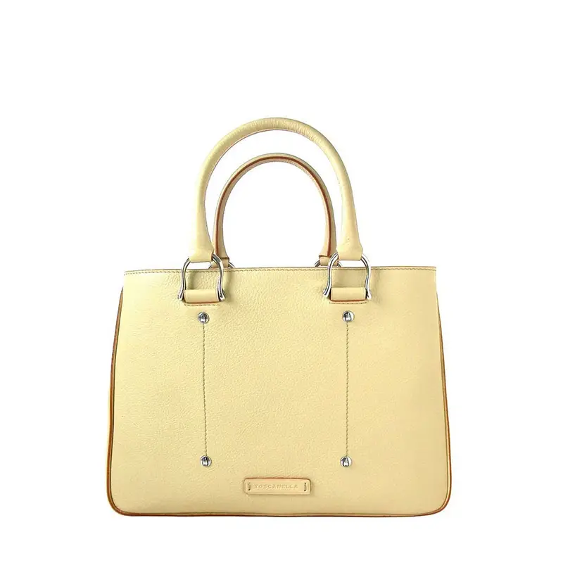 Toscanella Borsa Boxy Crema Bianco