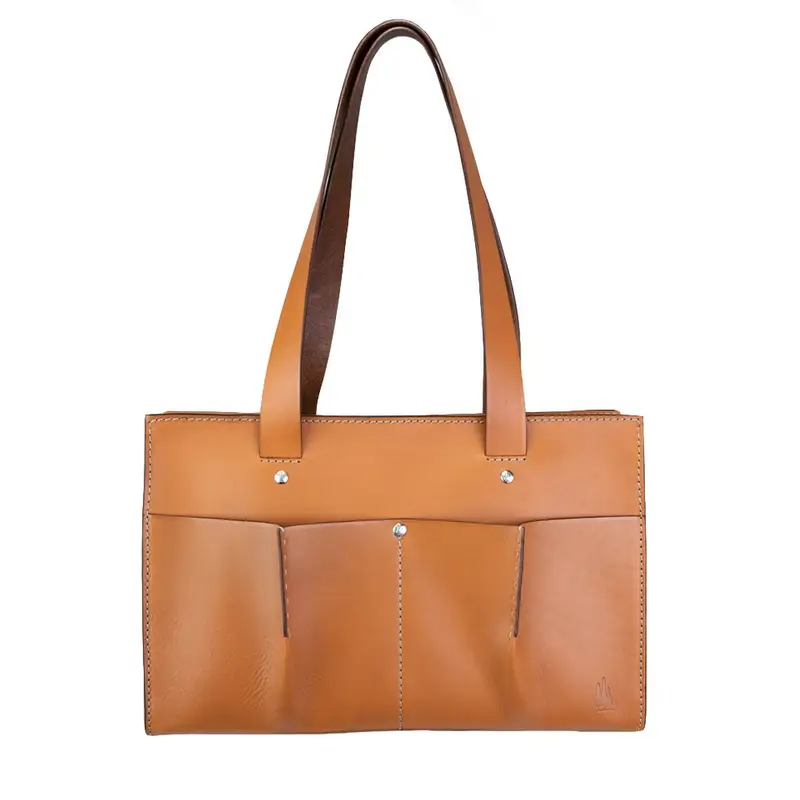 Toscanella Borsa Satchel Tabacco Marrone