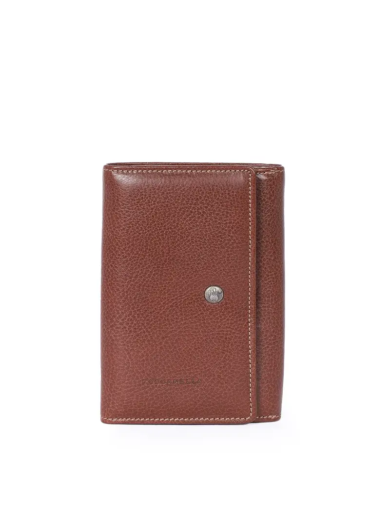Toscanella Portafoglio 2 Tasche Banconote Moro Marrone