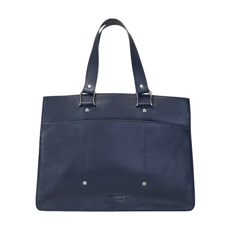 Toscanella Shopper In Pelle Blu