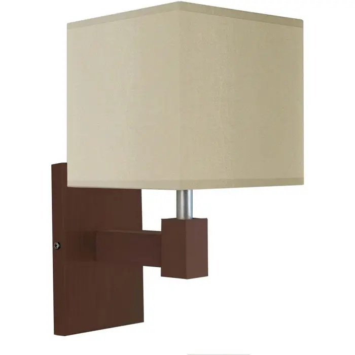Tosel Applique Applique cuadrado legno wangé e panna Marrone