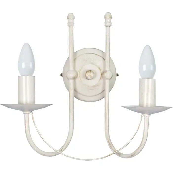 Tosel Applique Applique tondo metallo bianco avorio e oro