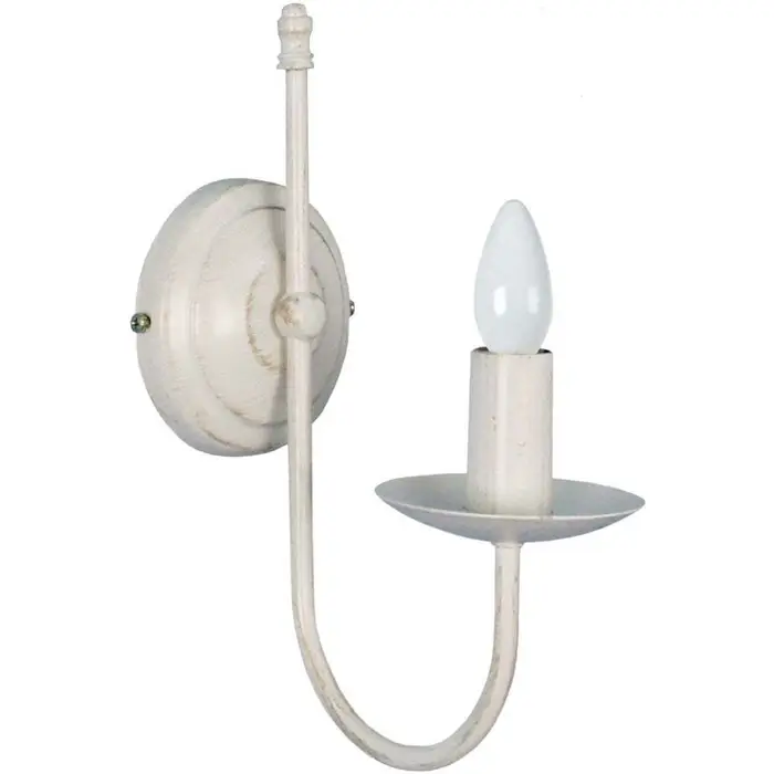 Tosel Applique Applique tondo metallo bianco avorio e oro