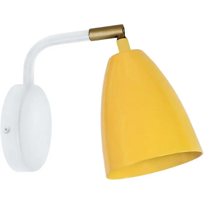 Tosel Applique Applique tondo metallo bianco e giallo