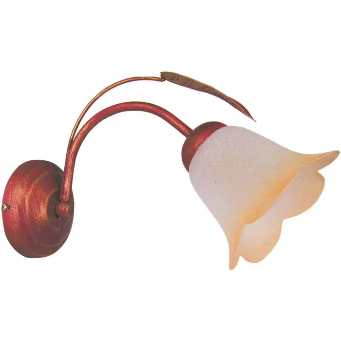 Tosel Applique Applique tondo metallo rosso e oro