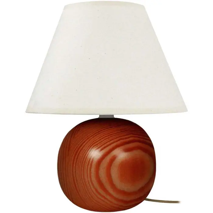 Tosel Lampade d ufficio lampada da comodino tondo legno scuro Marrone