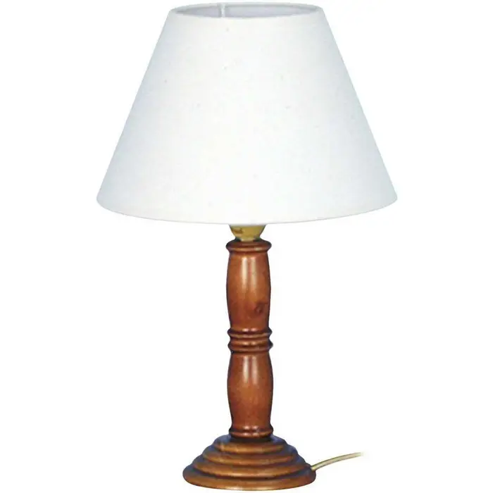 Tosel Lampade d ufficio lampada da comodino tondo legno scuro Marrone