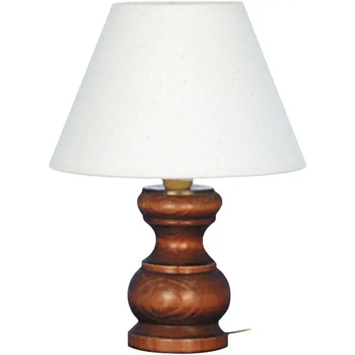 Tosel Lampade d ufficio lampada da comodino tondo legno scuro Marrone