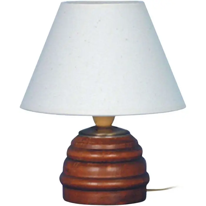 Tosel Lampade d ufficio lampada da comodino tondo legno scuro Marrone