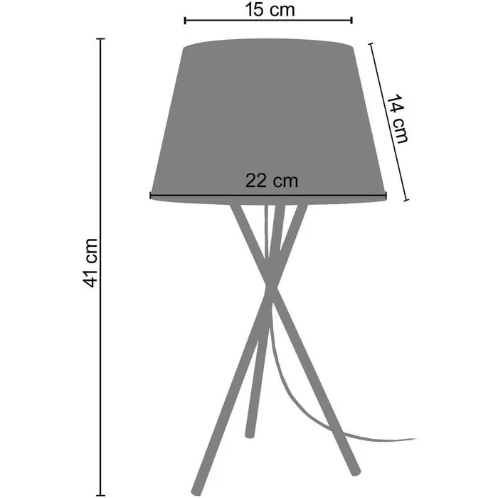 Tosel Lampade d ufficio lampada da comodino tondo metallo rame e blu