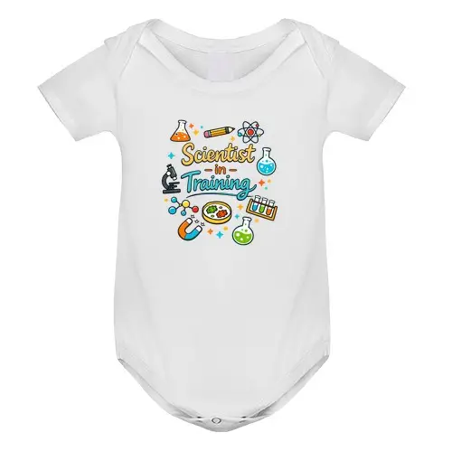 Body neonato scienziato in formazione bambini scienziati
