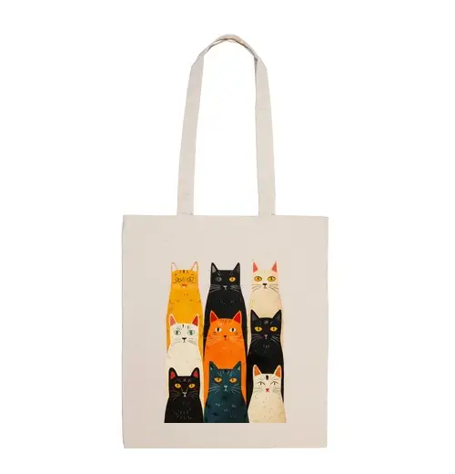 Tostadora Borsa di tela gatti artisti in borsa per studenti rossa e nera, borsa per diario e-reader