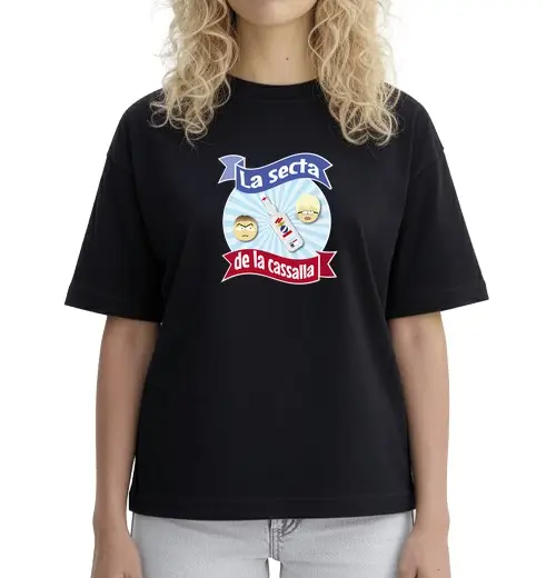 CA T-shirt da donna scollo amplio & Loose Fit, nero