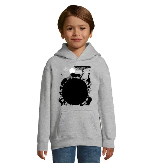 Tostadora Felpa per bambini con cappuccio Felpa per bambini con cappuccio, grigio melange