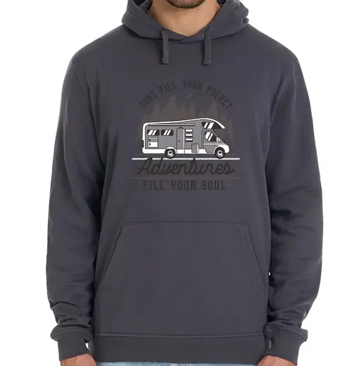 Tostadora Felpa unisex con cappuccio il camper nutre la tua anima, non le tue tasche