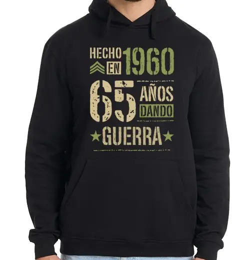 Tostadora Felpa uomo con cappuccio 65° compleanno compiuto nel 1960 65 anni di guerra