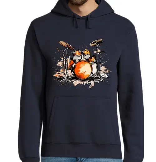 Tostadora Felpa uomo con cappuccio batteria vibrante