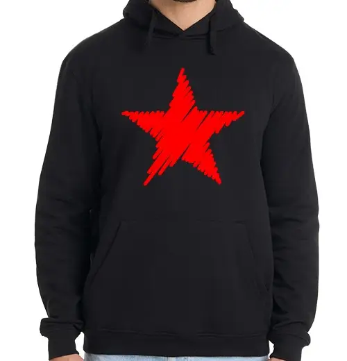 Tostadora Felpa uomo con cappuccio colpi red star