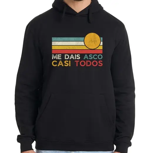 Felpa uomo con cappuccio Mi fate quasi tutti schifo