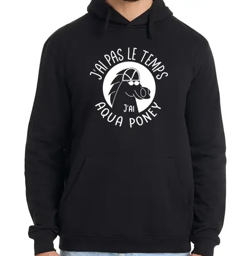 Tostadora Felpa uomo con cappuccio non ho tempo, ho aqua pony