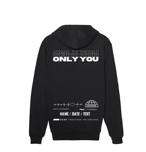 Felpa uomo con cappuccio only you 1 - hd