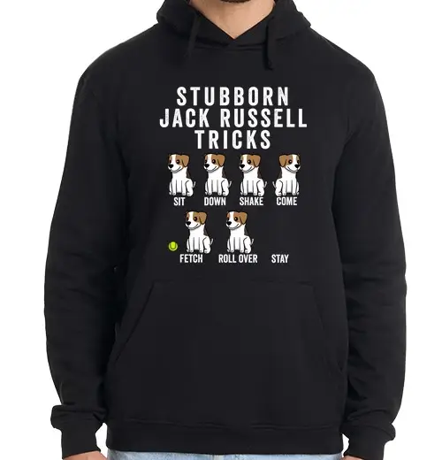 Felpa uomo con cappuccio stub born jack russell terrier t rick