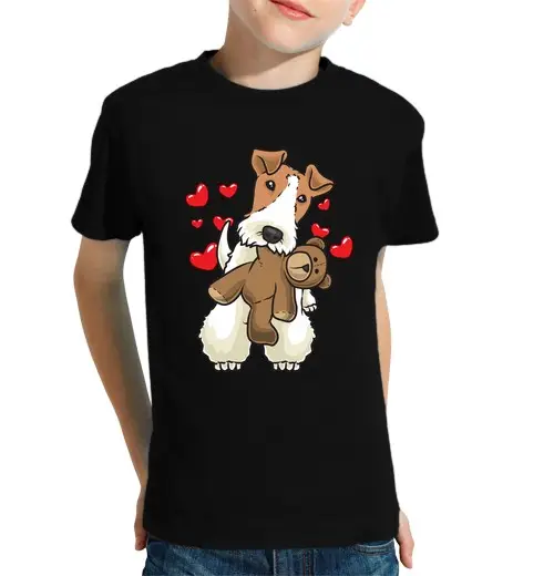 Tostadora T-shirt bambino manica corta cane peluche volpe