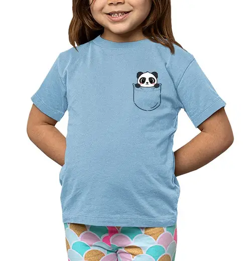 Tostadora T-shirt bambino manica corta t-shirt tasca panda per bambini