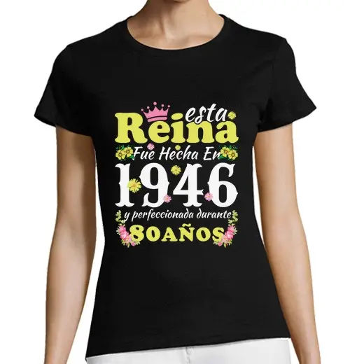 Tostadora T-shirt donna taglio classico maniche corte 80 anni regalo di compleanno donna fatta nel 1946