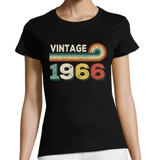 Tostadora T-shirt donna taglio classico maniche corte annata 1966 - 1966 compleanno
