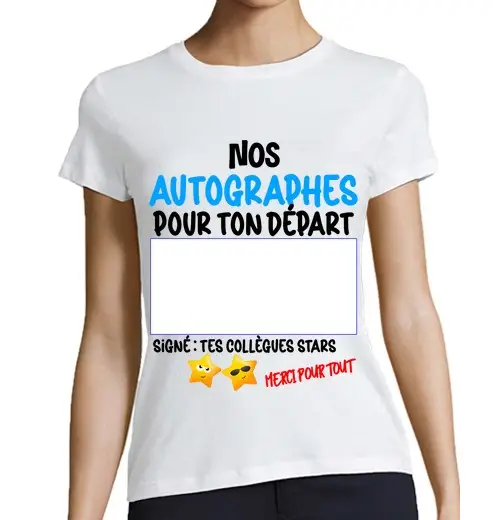 Tostadora T-shirt donna taglio classico maniche corte partenza della stella autografa del col