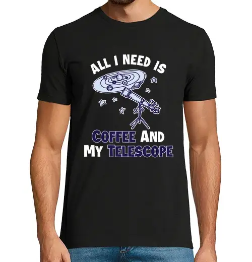 Tostadora T-shirt uomo manica corta caffè e il mio cosmologo del telescopio