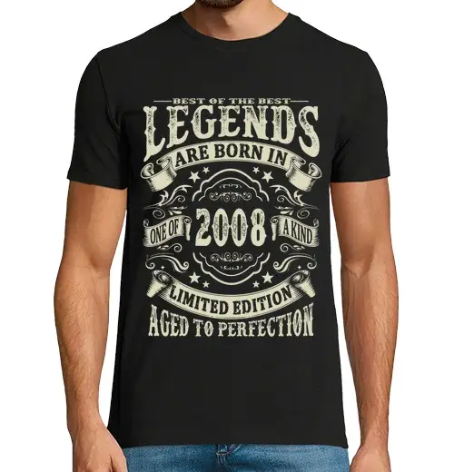 Tostadora T-shirt uomo manica corta le eye di 15 anni - nació nel 2008