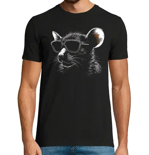 Tostadora T-shirt uomo manica corta occhiali da sole da ratto cool dj