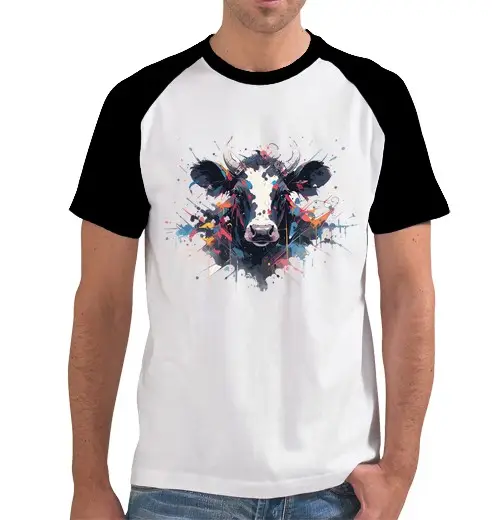 Tostadora T-shirt uomo, manica corta, stile baseball kuhkkopf kuhne agricoltura kalbchen
