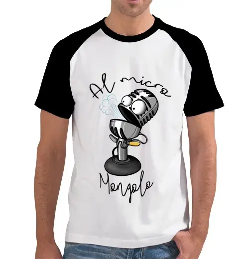 Tostadora T-shirt uomo, manica corta, stile baseball Uomo, stile baseball, bianca e nera