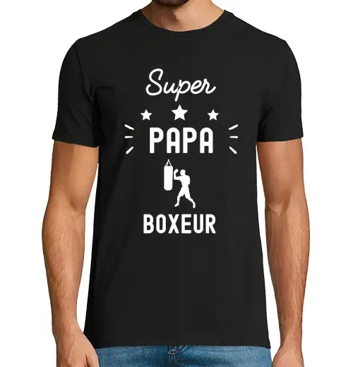 Tostadora T-shirt uomo manica corta super papà boxer padre boxe