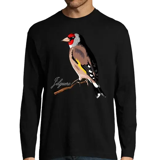 Tostadora T-shirt uomo manica lunga cardellino