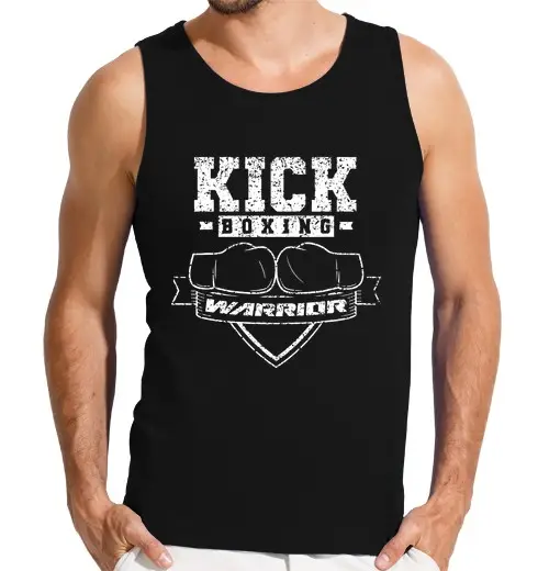 T-shirt uomo senza maniche kickboxing guerriero kickbox kickboxer